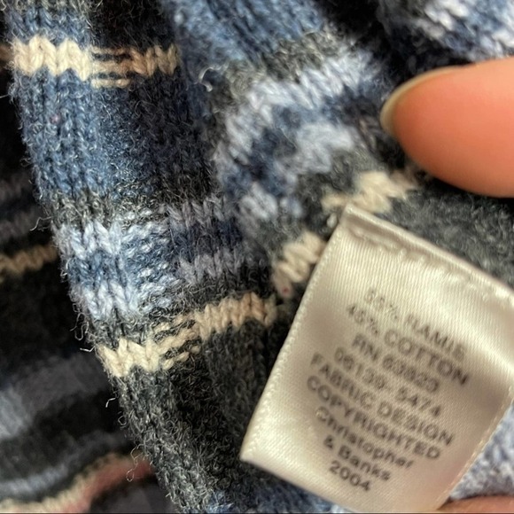 Christopher & Banks L Cardigan Zippered Striped - Picture 3 of 5